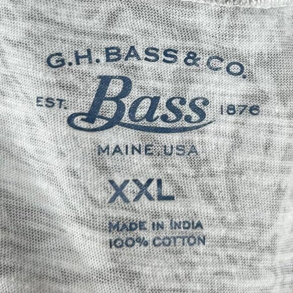 G.H. Bass & Co. Gray White 100% Cotton Sleeveless Tank Top Size XXL - Picture 5 of 5